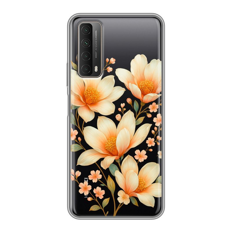 Силиконовый чехол на Huawei P Smart (2021) с принтом Цветы Силиконовый чехол на Huawei P Smart (2021) с принтом Цветы