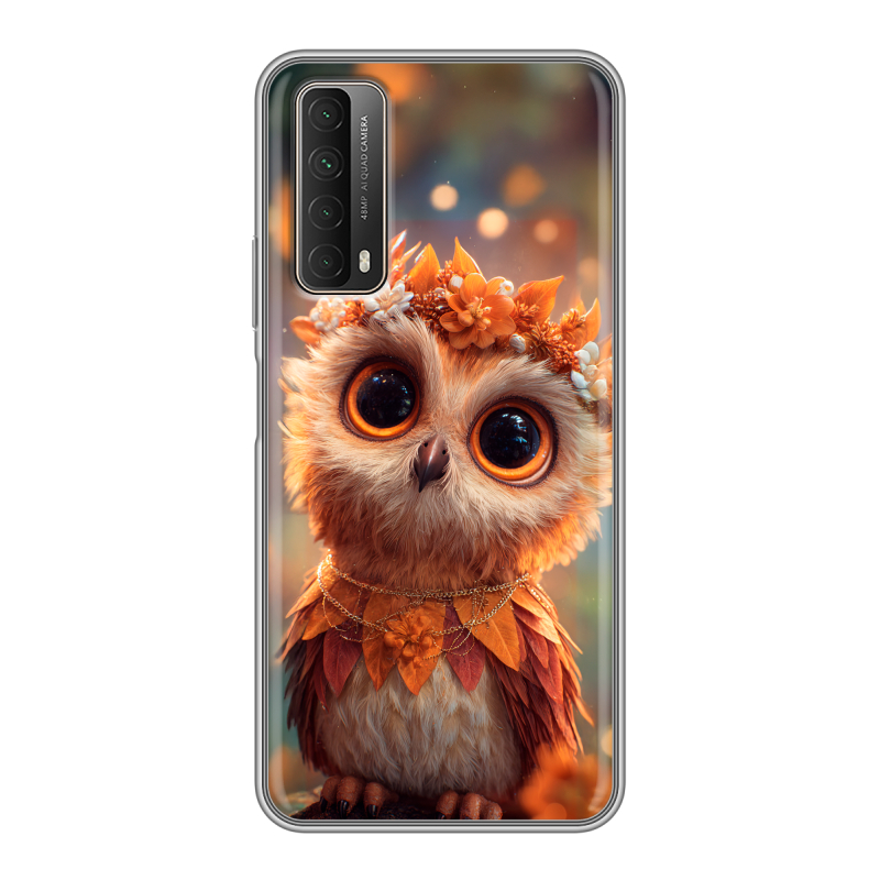 Силиконовый чехол на Huawei P Smart (2021) с принтом Милая сова Силиконовый чехол на Huawei P Smart (2021) с принтом Милая сова