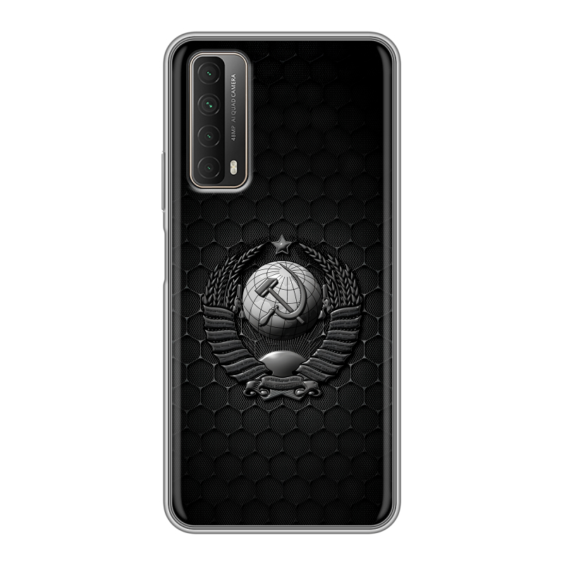 Силиконовый противоударный чехол на Huawei P Smart (2021) с принтом Герб Флаг СССР Силиконовый противоударный чехол на Huawei P Smart (2021) с принтом Герб Флаг СССР