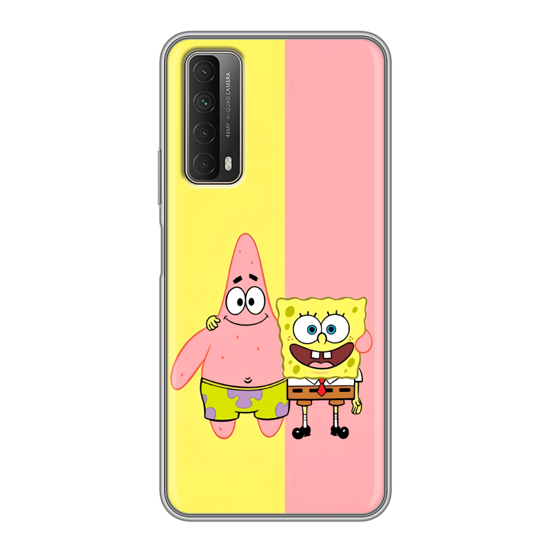 Силиконовый чехол на Huawei P Smart (2021) с принтом Спанч боб Спанчбоб Силиконовый чехол на Huawei P Smart (2021) с принтом Спанч боб Спанчбоб