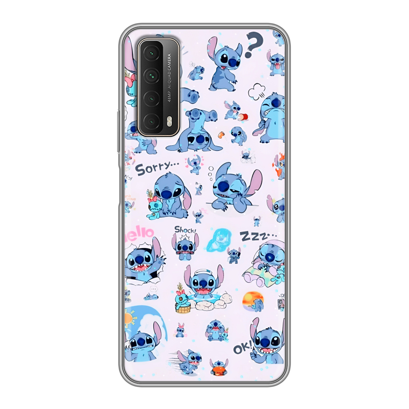 Силиконовый противоударный чехол на Huawei P Smart (2021) с принтом Лило и Стич Силиконовый противоударный чехол на Huawei P Smart (2021) с принтом Лило и Стич