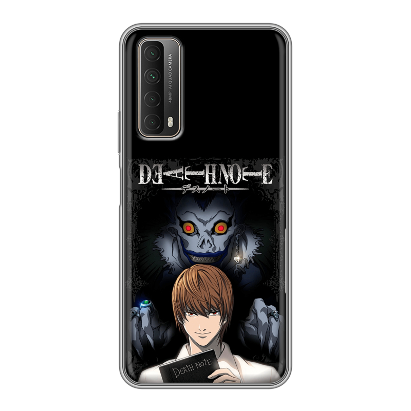 Силиконовый противоударный чехол на Huawei P Smart (2021) с принтом Death note Тетрадь смерти Силиконовый противоударный чехол на Huawei P Smart (2021) с принтом Death note Тетрадь смерти