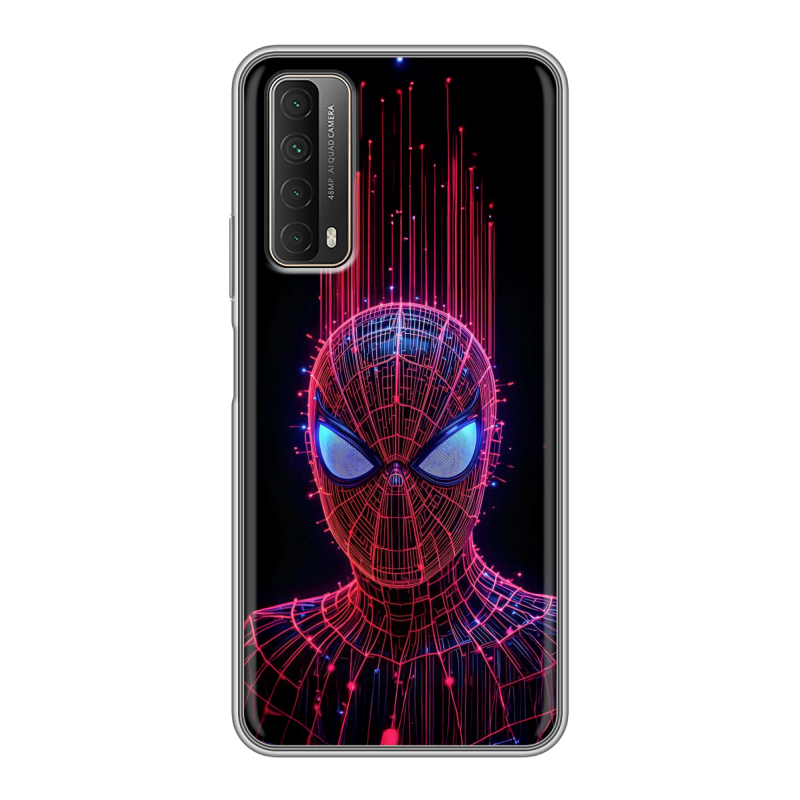 Силиконовый противоударный чехол на Huawei P Smart (2021) с принтом Spiderman Человек паук Силиконовый противоударный чехол на Huawei P Smart (2021) с принтом Spiderman Человек паук
