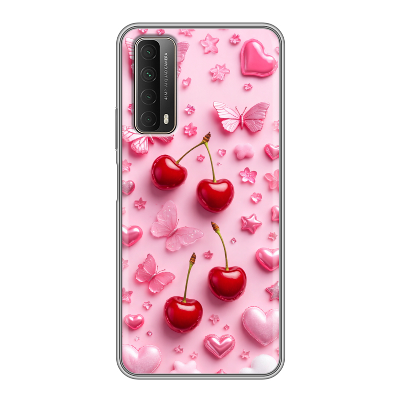 Силиконовый противоударный чехол на Huawei P Smart (2021) с принтом для девочек Силиконовый противоударный чехол на Huawei P Smart (2021) с принтом для девочек
