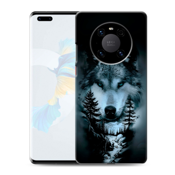 Силиконовый чехол на Huawei Mate 40 Pro с принтом Лесной волк Силиконовый чехол на Huawei Mate 40 Pro с принтом Лесной волк