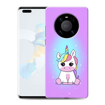 Силиконовый чехол на Huawei Mate 40 Pro с принтом Единорог