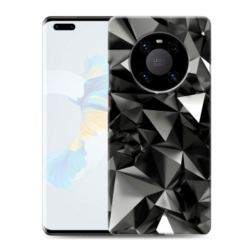 Силиконовый чехол на Huawei Mate 40 Pro с принтом Черные кристаллы