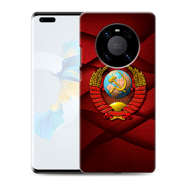 Силиконовый чехол на Huawei Mate 40 Pro с принтом Герб СССР