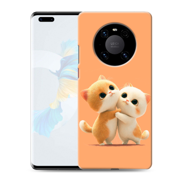 Силиконовый чехол на Huawei Mate 40 Pro с принтом Милые котики