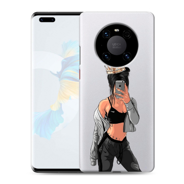 Силиконовый чехол на Huawei Mate 40 Pro с принтом Женские принты