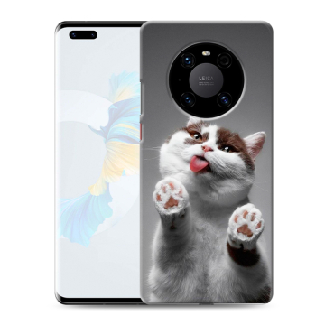 Силиконовый чехол на Huawei Mate 40 Pro с принтом Коты