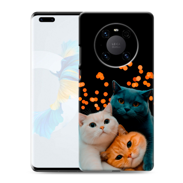 Силиконовый чехол на Huawei Mate 40 Pro с принтом Кошки