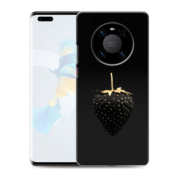 Силиконовый чехол на Huawei Mate 40 Pro с принтом Черная клубника