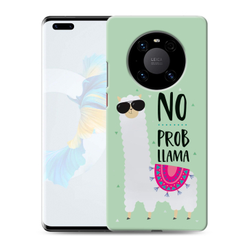 Силиконовый чехол на Huawei Mate 40 Pro с принтом Лама