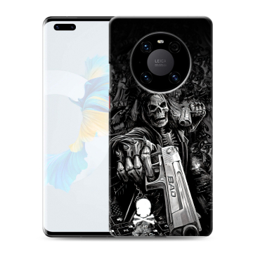 Силиконовый чехол на Huawei Mate 40 Pro с принтом Скелет