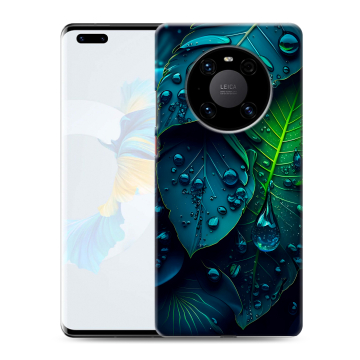 Силиконовый чехол на Huawei Mate 40 Pro с принтом Листья