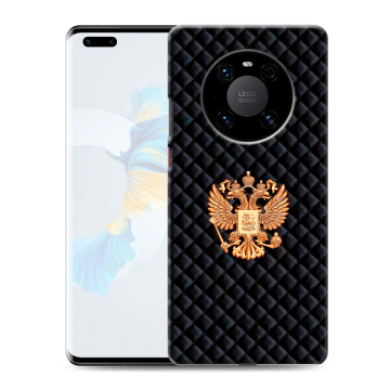 Силиконовый чехол на Huawei Mate 40 Pro с принтом Герб России принт