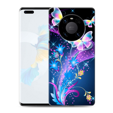 Силиконовый чехол на Huawei Mate 40 Pro с принтом Бабочки