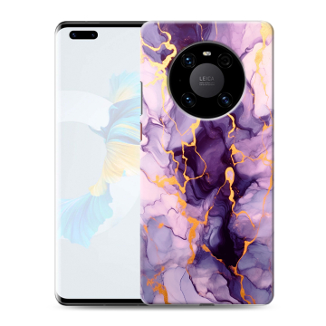 Силиконовый чехол на Huawei Mate 40 Pro с принтом Мрамор