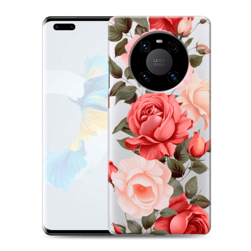 Силиконовый чехол на Huawei Mate 40 Pro с принтом Розы Силиконовый чехол на Huawei Mate 40 Pro с принтом Розы