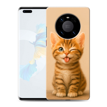 Силиконовый чехол на Huawei Mate 40 Pro с принтом котенок Силиконовый чехол на Huawei Mate 40 Pro с принтом котенок