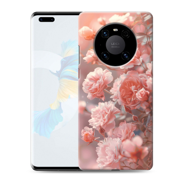 Силиконовый чехол на Huawei Mate 40 Pro с принтом Розовые розы Силиконовый чехол на Huawei Mate 40 Pro с принтом Розовые розы