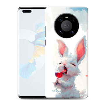 Силиконовый чехол на Huawei Mate 40 Pro с принтом кролик зайчик Силиконовый чехол на Huawei Mate 40 Pro с принтом кролик зайчик