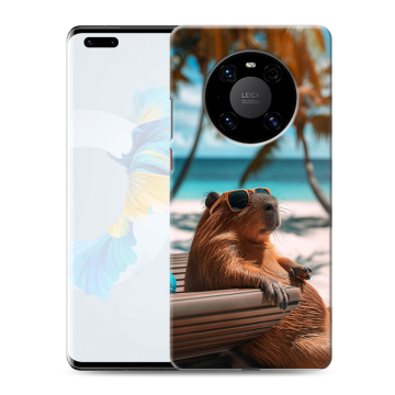 Силиконовый чехол на Huawei Mate 40 Pro с принтом Капибара