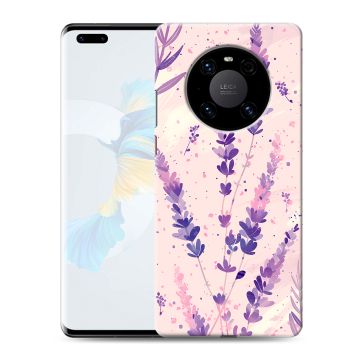 Силиконовый чехол на Huawei Mate 40 Pro с принтом цветы лаванда