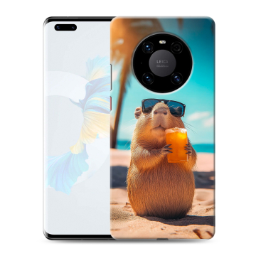 Силиконовый чехол на Huawei Mate 40 Pro с принтом Капибара Силиконовый чехол на Huawei Mate 40 Pro с принтом Капибара