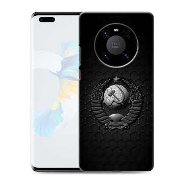 Силиконовый чехол на Huawei Mate 40 Pro с принтом Герб Флаг СССР Силиконовый чехол на Huawei Mate 40 Pro с принтом Герб Флаг СССР