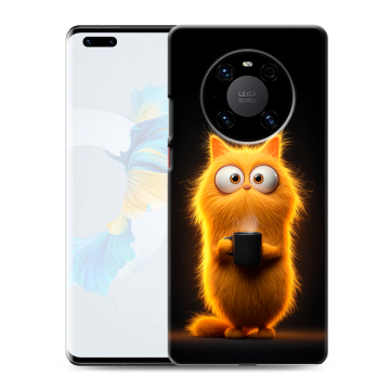 Силиконовый чехол на Huawei Mate 40 Pro с принтом Смешной кот Силиконовый чехол на Huawei Mate 40 Pro с принтом Смешной кот