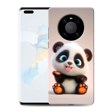 Силиконовый чехол на Huawei Mate 40 Pro с принтом милая панда Силиконовый чехол на Huawei Mate 40 Pro с принтом милая панда