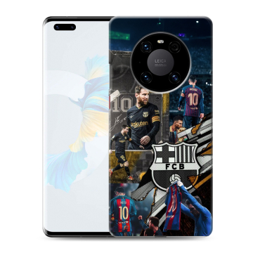 Силиконовый чехол на Huawei Mate 40 Pro с принтом Messi Barcelona