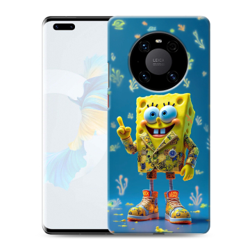 Силиконовый чехол на Huawei Mate 40 Pro с принтом Спанч боб Спанчбоб Силиконовый чехол на Huawei Mate 40 Pro с принтом Спанч боб Спанчбоб