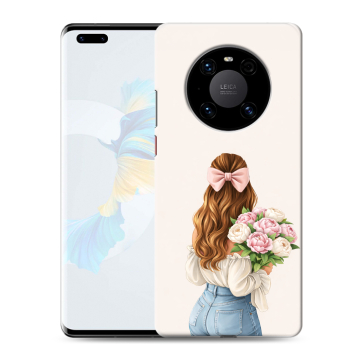 Силиконовый чехол на Huawei Mate 40 Pro с принтом женский Силиконовый чехол на Huawei Mate 40 Pro с принтом женский