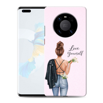 Силиконовый чехол на Huawei Mate 40 Pro с принтом женский Силиконовый чехол на Huawei Mate 40 Pro с принтом женский
