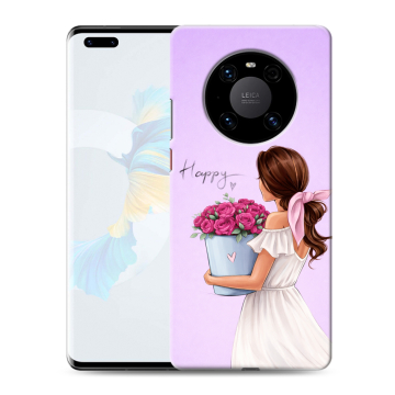 Силиконовый чехол на Huawei Mate 40 Pro с принтом женский Силиконовый чехол на Huawei Mate 40 Pro с принтом женский