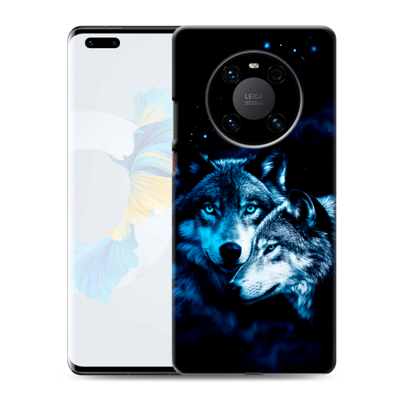 Силиконовый чехол на Huawei Mate 40 Pro с принтом Волки Силиконовый чехол на Huawei Mate 40 Pro с принтом Волки