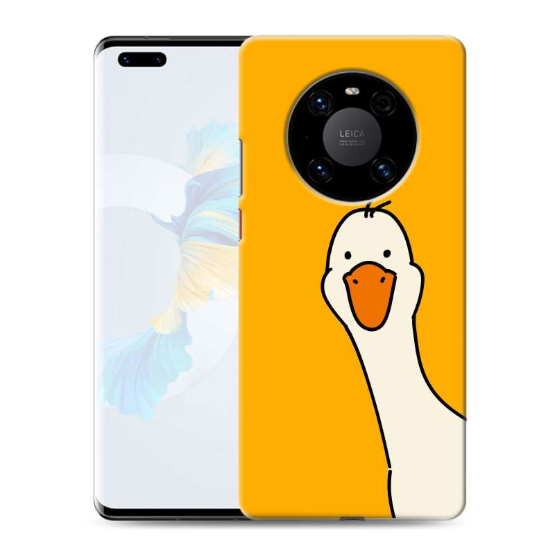 Силиконовый противоударный чехол на Huawei Mate 40 Pro с принтом Утка Силиконовый противоударный чехол на Huawei Mate 40 Pro с принтом Утка
