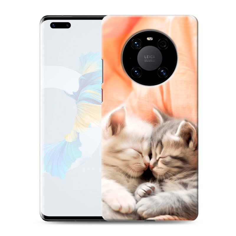 Силиконовый чехол на Huawei Mate 40 Pro с принтом Котята Силиконовый чехол на Huawei Mate 40 Pro с принтом Котята