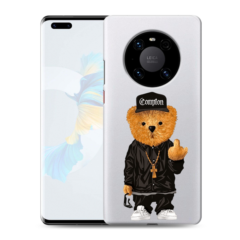Пластиковый чехол на Huawei Mate 40 Pro с принтом Мишка Пластиковый чехол на Huawei Mate 40 Pro с принтом Мишка