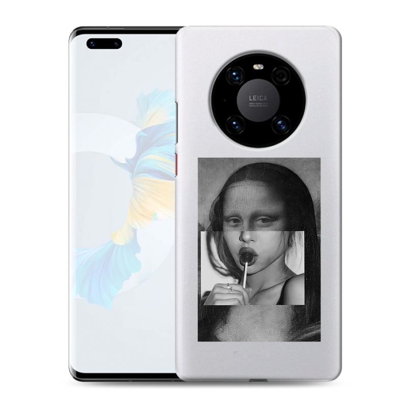 Силиконовый чехол на Huawei Mate 40 Pro с принтом Мона Лиза Силиконовый чехол на Huawei Mate 40 Pro с принтом Мона Лиза