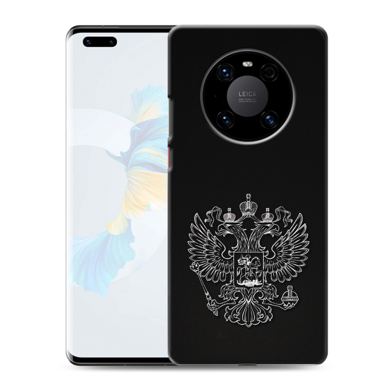 Силиконовый чехол на Huawei Mate 40 Pro с принтом Герб России Силиконовый чехол на Huawei Mate 40 Pro с принтом Герб России