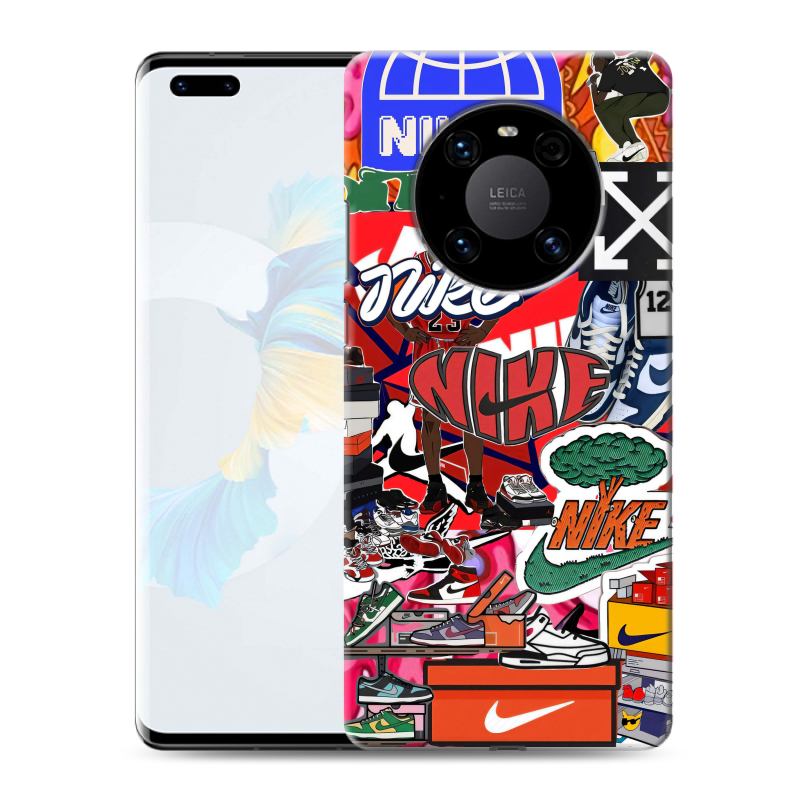 Силиконовый чехол на Huawei Mate 40 Pro с принтом Найк Nike яркий Силиконовый чехол на Huawei Mate 40 Pro с принтом Найк Nike яркий