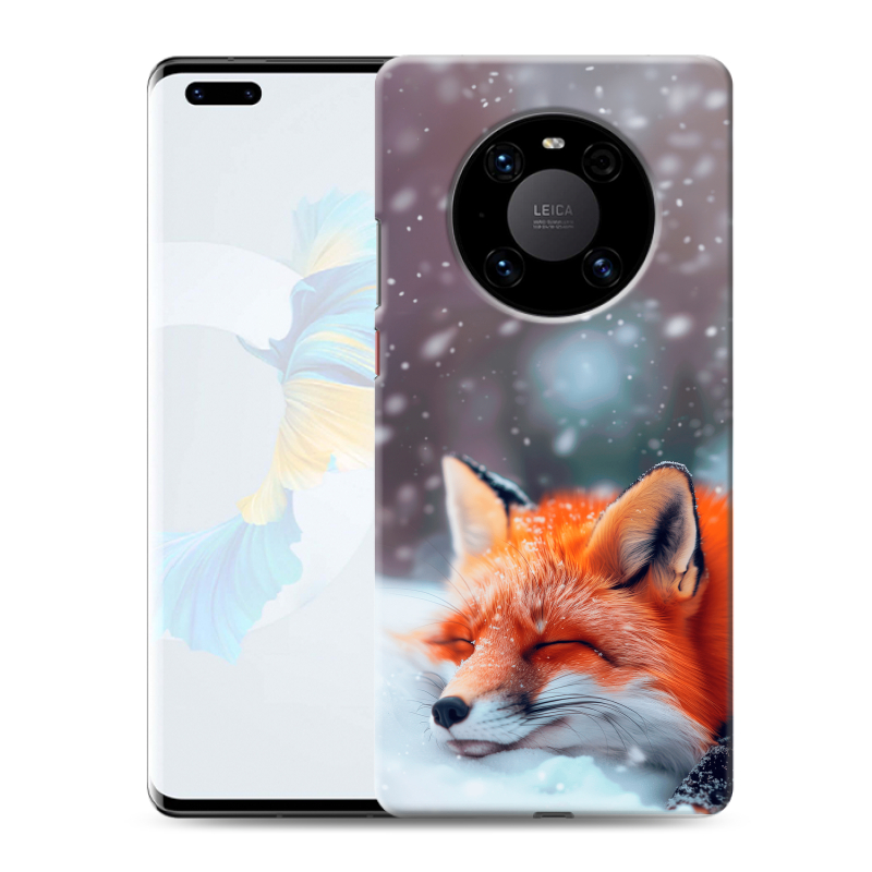 Силиконовый чехол на Huawei Mate 40 Pro с принтом лиса Силиконовый чехол на Huawei Mate 40 Pro с принтом лиса