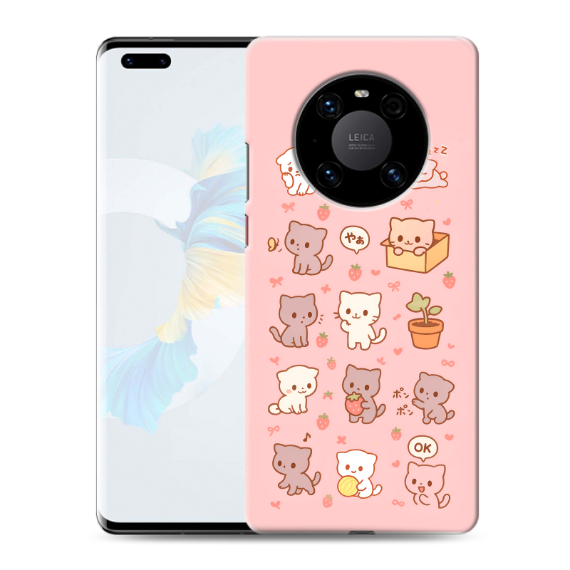 Силиконовый противоударный чехол на Huawei Mate 40 Pro с принтом Hello Kitty Хелоу Кити Силиконовый противоударный чехол на Huawei Mate 40 Pro с принтом Hello Kitty Хелоу Кити