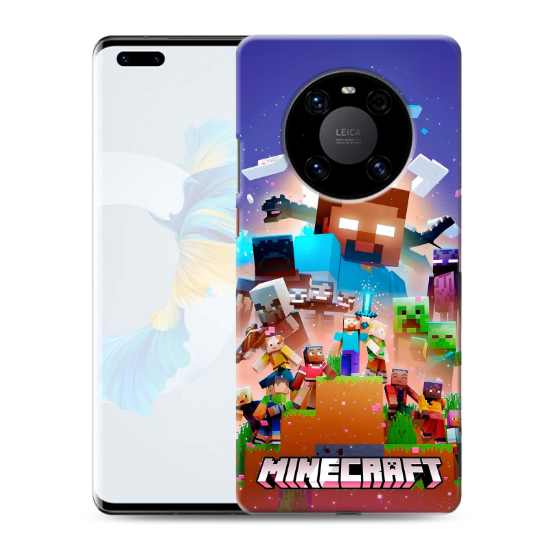 Пластиковый чехол на Huawei Mate 40 Pro с принтом Майнкрафт Minecraft Пластиковый чехол на Huawei Mate 40 Pro с принтом Майнкрафт Minecraft