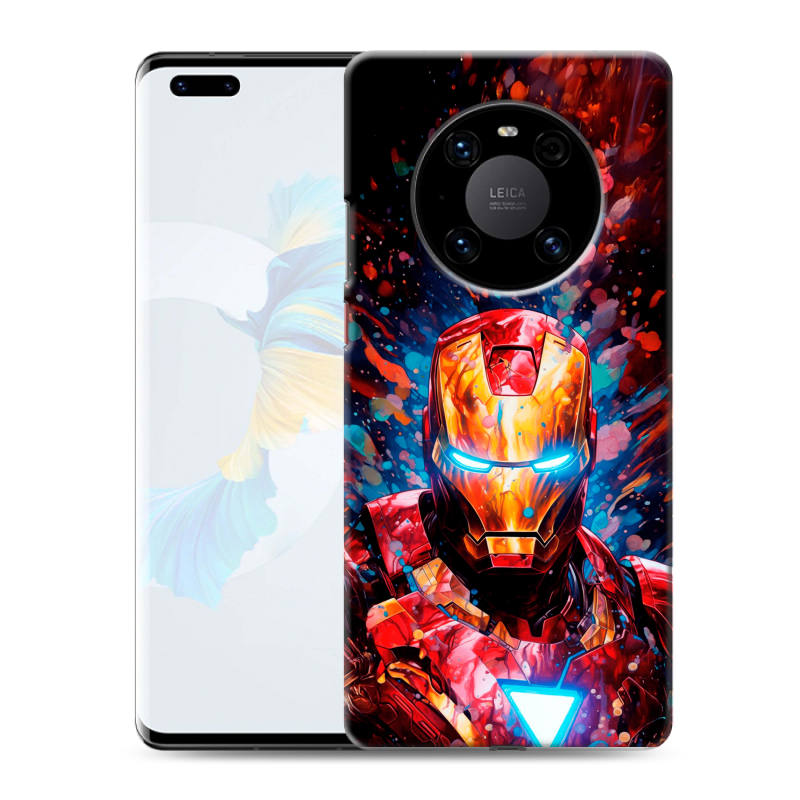 Пластиковый чехол на Huawei Mate 40 Pro с принтом Железный человек Ironman Пластиковый чехол на Huawei Mate 40 Pro с принтом Железный человек Ironman