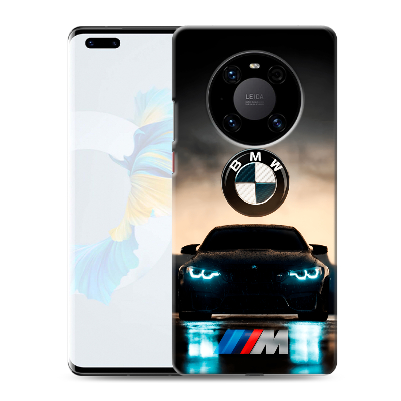 Силиконовый чехол на Huawei Mate 40 Pro с принтом БМВ BMW Силиконовый чехол на Huawei Mate 40 Pro с принтом БМВ BMW